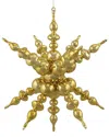 Northlight 24in Shiny Gold 3d Sunburst Snowflake Commercial Christmas Ornament