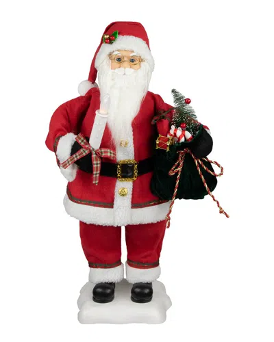Northlight 24-inanimated Santa Claus With Lighted Candle Musical Christmas  Figure In Red