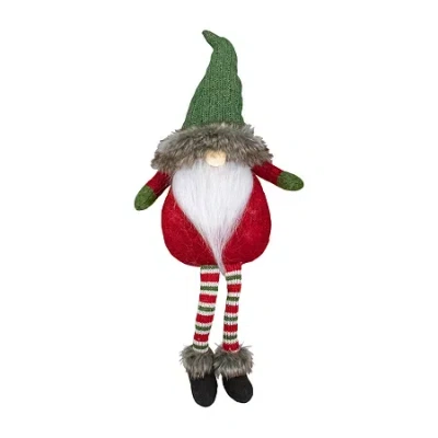 Northlight 25-inch Plush Red And Green Sitting Tabletop Christmas Decoration Christmas Gnome In Multi