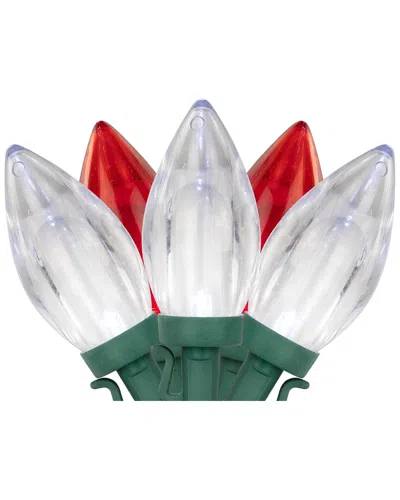 Northlight 25 Red And Pure White C9 Christmas Lights - 16 Ft Green Wire