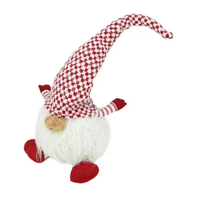 Northlight 25'' Red And White Cheerful Charlie Sitting Santa Gnome Christmas Tabletop Figurine