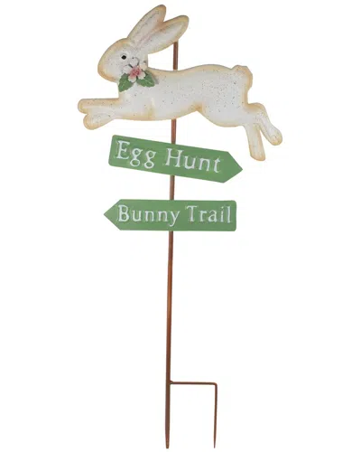 NORTHLIGHT NORTHLIGHT 25.5IN EASTER EGG HUNT & BUNNY TRAIL OUTDOOR METAL STAKE