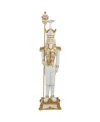 Northlight Blue And Red Standing Christmas Nutcracker Soldier Holding A Sceptor 25.75" In Blue