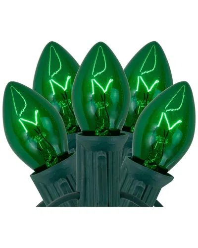 Northlight 25-count C7 Transparent Green Christmas Light Set