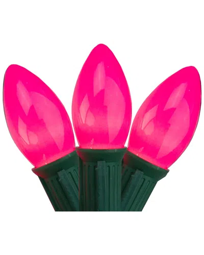 Northlight 25-count Opaque Pink C9 Mini Christmas Light Set  24ft Green Wire