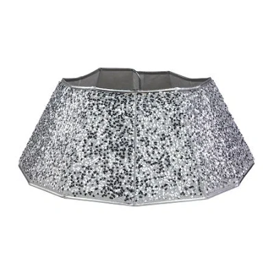 Northlight 26in Hexagonal Christmas Tree Collar In Silver