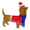 Northlight 26in Led Lighted Dachshund Dog Christmas Yard Art In Brown