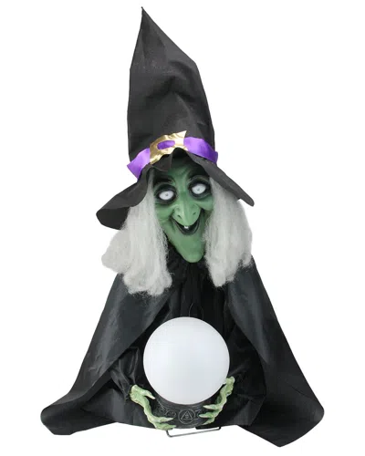 Northlight 26in Lighted Fortune Telling Witch Halloween Decoration In Black