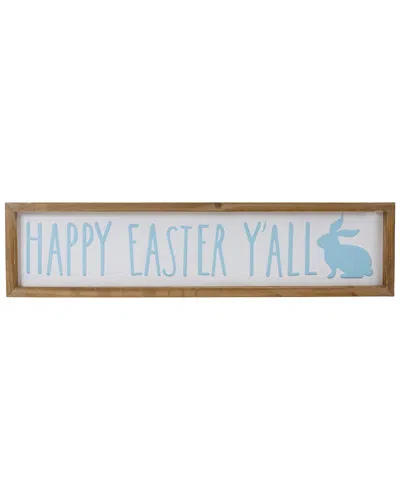 Northlight 26in Wooden Framed Happy Easter Y'all Sign In White