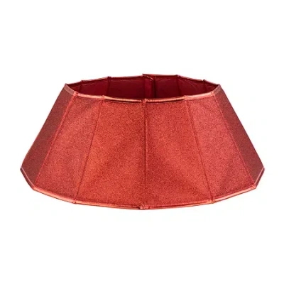 Northlight 27" Shiny Red Fabric Hexagonal Christmas Tree Collar