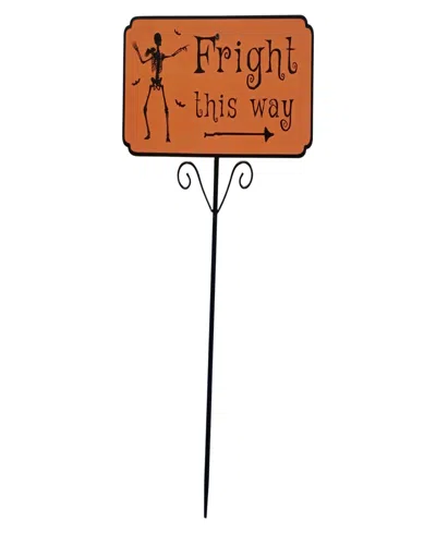 Northlight 27.5" Fright This Way Outdoor Halloween Lawn Stake In Orange