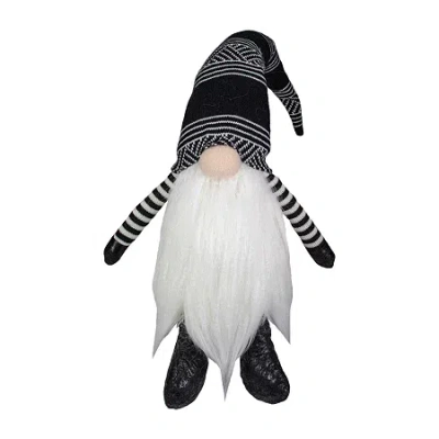Northlight 28in Black And White Plush Tabletop Christmas Decoration Christmas Gnome