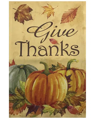 Northlight 28in Give Thanks Autumn Harvest Outdoor House Flag In Orange