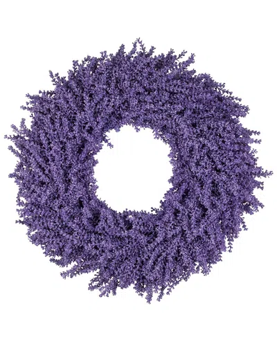 Northlight 28in Lavender Artificial Floral Spring Wreath In Purple