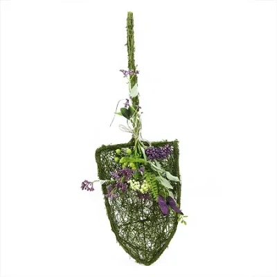 Northlight 29'' Purple And Green Mixed Berry Butterfly Floral Artificial Shovel Decor