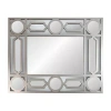 Northlight 29.5" Gray Framed Geometric Design Rectangular Wall Mirror In Gray