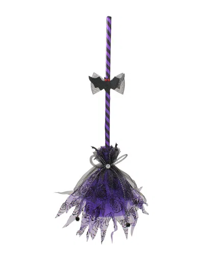 Northlight 29in Striped Animated Witches Halloween Decoration In Purple