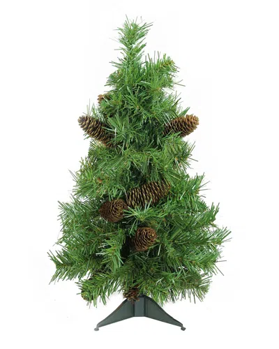 Northlight 2ft Full Dakota Pine Artificial Christmas Tree With Pinecones In Green