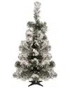 Northlight 2ft Pre-lit Medium Flocked Bristol Pine Artificial Christmas Tree