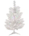 Northlight 2ft Pre-lit Medium Snow White Pine Artificial Christmas Tree