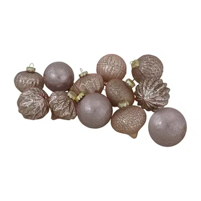 Northlight 3" Finial And Glass Ball Christmas Ornament In Pink