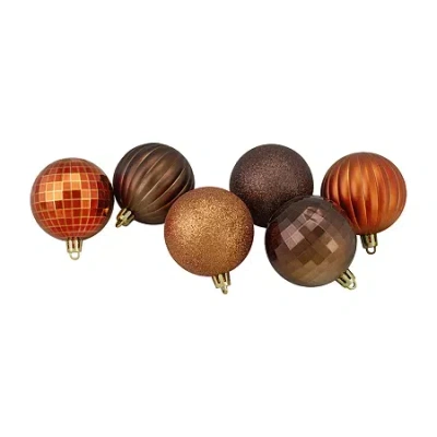 Northlight 3-finish Ball 100-pc. Christmas Ornament In Brown