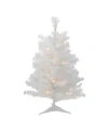 Northlight 3' Pre-lit Led White Pine Artificial Christmas Tree In White