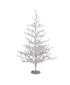 Northlight 3' Pre-lit Silver Tinsel Twig Artificial Christmas Tree In Silver