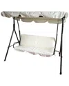 Northlight 3-seater Outdoor Patio Swing With Adjustable Canopy