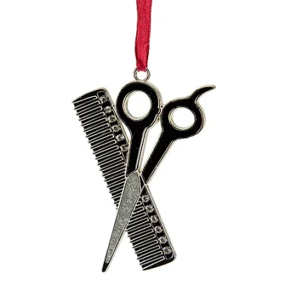 Northlight 3'' Silver-plated Scissors And Comb Christmas Ornament