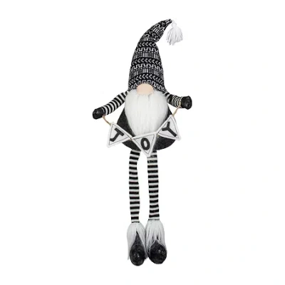 Northlight 30-inch Black And White Injoyin Plush Tabletop Christmas Decoration Christmas Gnome
