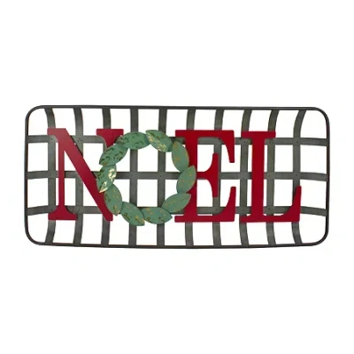 Northlight 30" "noel" Rustic Tobacco Basket Christmas Tabletop Decor In Gray