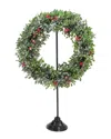 Northlight 30in Black Metal Christmas Wreath Hanger Stand