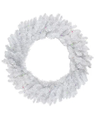 Northlight 30in Pre-lit Led Snow White Christmas Wreath