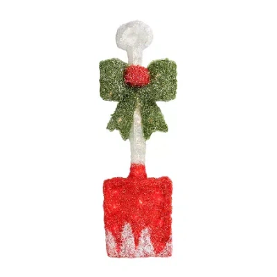 Northlight 32'' Lighted Tinsel Snow Shovel With Bow Christmas Window Decoration In Multi