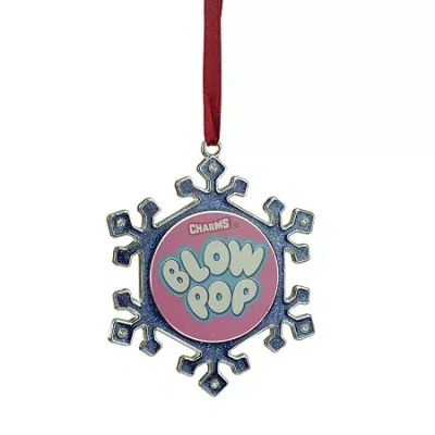 Northlight 3.25'' Blue And Pink Candy Logo Snowflake Christmas Ornament In Multi