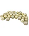 Northlight 32 Count Champagne Shatterproof 4-finish Christmas Ball Ornaments In Neutral