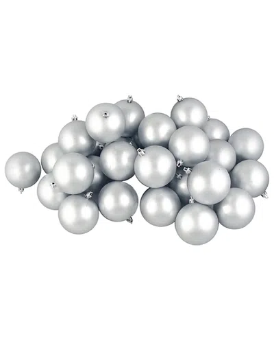 Northlight 32ct Silver Splendor Shatterproof Matte Christmas Ball Ornaments