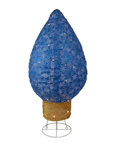 Northlight 32in Blue Led Lighted Retro Light Bulb Outdoor Christmas Display