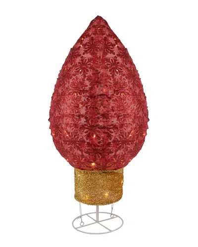 Northlight 32in Red Led Lighted Retro Light Bulb Outdoor Christmas Display