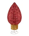 Northlight 32in Red Led Lighted Retro Light Bulb Outdoor Christmas Display In Red