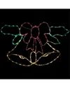 Northlight 34in Lighted Christmas Bell & Bow Window Silhouette In Red