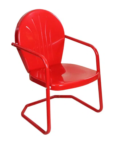 Northlight 34in Outdoor Retro Metal Tulip Armchair