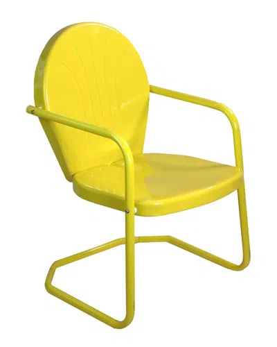 Northlight 34in Outdoor Retro Tulip Steel Armchair