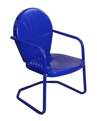 Northlight 34in Outdoor Retro Tulip Steel Armchair