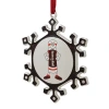 Northlight 3.5'' Silver Plated Snowflake Toostie Roll Man Candy Logo Christmas Ornament In Brown
