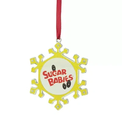 Northlight 3.5'' Yellow And Red Snowflake Sugar Babies Candy Logo Christmas Ornament In Multi