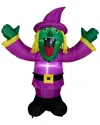 Northlight 3.5ft Inflatable Lighted Witch Halloween Decoration In Purple