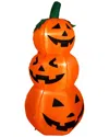 Northlight 3.5ft Led Lighted Inflatable Jack O'lantern Trio Yard Art In Orange