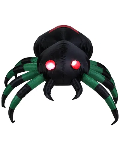 Northlight 3.5ft Lighted Inflatable Halloween Spider Outdoor Yard Art In Green